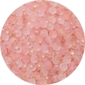 Frosted light pink 4mm glass beads with gold foil flakes for DIY jewelry making - Pink