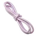 Cordon en cuir perlé violet clair avec couture blanche pour bijoux DIY - Cordon en Cuir Bicolore / 6mm x 1m / Série Violette
