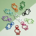 Colorful rabbit head alloy lobster clasps with rotating rings in ten vibrant colors - Rabbit Shape (19x35mm) 10 Pieces/Pack
