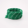 Polyester woven cord in grass green with white dotted pattern for DIY craft and sewing - Two-tone Green
