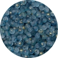 Frosted blue glass 4mm beads with gold foil accents for DIY jewelry making and bracelets - Dark Blue