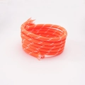 Bright orange braided nylon rope with white dotted pattern for DIY craft and outdoor use - 5mm 5m/Pack / Bicolor Orange