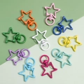 Colorful star-shaped alloy spring lobster clasps for DIY keychains and accessories - Star Shape (24x33mm) 10 Pieces/Pack