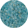 Frosted light blue 4mm glass beads with gold foil splatter for DIY jewelry making - Sky Blue