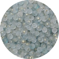 Light blue and white frosted glass beads with gold foil for DIY jewelry making - Light Blue