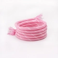 Pink and white 5mm braided polyester cord for DIY crafts and jewelry making projects - Pink Two-Tone