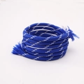 5mm blue and white braided polyester rope for DIY crafts and handmade accessories - Bi-color Dark Royal Blue
