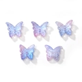 Five 14mm purple blue gradient butterfly glass beads for DIY bracelet jewelry making - 14x12mm Hole Approx 1.3mm 10 Pieces/Pack / Gradient Pink Blue