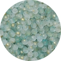 Light blue frosted 4mm glass beads with gold foil flecks for DIY jewelry making - Light Cyan
