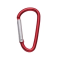 Bright red D-shaped aluminum alloy carabiner with silver spring clip for DIY keychains - D-shaped Buckle / 24x46mm / Red