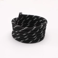 5mm black and white braided polyester cord for DIY crafts and jewelry making - 5mm 5m/Pack / Two-tone Black