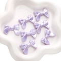 Iridescent purple acrylic bow beads for DIY bracelets and jewelry craft making sets - Ribbon Bowknot / 5 Pcs/Pack (32x24mm) / Purple