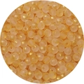 Frosted 4mm glass seed beads in peach orange with gold leaf finish for DIY jewelry - Yellow
