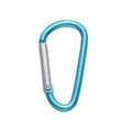 Blue D-shape aluminum carabiner keychain clip with silver spring gate for DIY crafts - D-shaped Buckle / 24x46mm / Sky Blue
