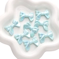 Light blue iridescent acrylic bow beads with aurora finish for DIY jewelry crafts - Ribbon Bowknot / 5 Pcs/Pack (32x24mm) / Blue