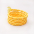 Roll of bright yellow and white braided polyester rope for DIY crafts and jewelry making - Bi-color Yellow