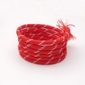 Red and white braided polyester cord for DIY crafts and handmade accessories - Two-Tone Red