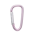 Pink D-shaped aluminum carabiner hook with a glossy finish for DIY keychains and bags - D-shaped Buckle / 24x46mm / Pink