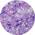 Irridescent 4x7mm purple glass seed beads with AB coating for DIY jewelry making - 10g Pack (Approx. 54 Pieces) / Purple Series