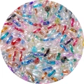 4x7mm colorful glass rice beads with iridescent AB coating for DIY jewelry making - 10g Pack (Approx. 54 Pieces) / Random Mixed Colors