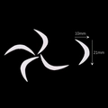 Accessori fai-da-te mezzaluna bianca, parti luna in resina 21mm per forcine fatte a mano - Stile 44-Loto / 56 Pezzi/Confezione / Bianco
