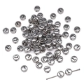 Retro silver flat round acrylic alphabet beads with letter L for DIY jewelry making - L Silver with Black Letter