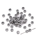 Vintage silver acrylic alphabet beads with letter M for DIY bracelet jewelry making - M Silver with Black Letter