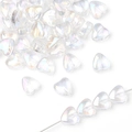 Irisierende herzförmige Kristallglasperlen für DIY-Schmuck und Halsketten - 20er Set / Farbe 1