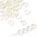 8mm schillernde herzförmige Kristallglas-Perlen für DIY Schmuckherstellung - 20 Stück/Packung (8x8mm) / Farbe 2