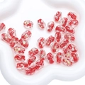 Handmade red lampwork glass beads with gold foil foil insert for jewelry making - 10x14mm (1 Piece/Pack) / Red