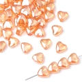 8x8mm iriserende perzikkleurige hartvormige glazen kralen voor DIY sieraden maken - Kleur 9