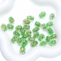 Irregular green glass beads with gold foil accents for handmade DIY jewelry - 10x14mm (1 Piece/Pack) / Green