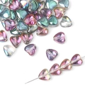 Roze hartvormige AB-gecoate glazen kralen voor DIY-sieraden en telefoonkettingen - Kleur 11
