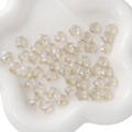 Perline di vetro sfaccettate a forma di fiore dorato per gioielli fai-da-te fatti a mano - Champagne / 10mm (10 Pezzi/Confezione)