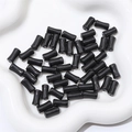 Cuentas de bambú negro para proyectos de fabricación de collares y pulseras DIY - 20 Piezas/Paquete (6x12mm) / Negro