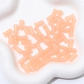 Cuentas de vidrio de bambú naranja pálido para collares DIY y joyería hecha a mano - 20 Piezas/Paquete (6x12mm) / Champán