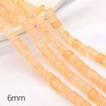 Stränge mit 6mm durchscheinenden orangefarbenen Glasperlen für DIY-Schmuckherstellung - 6mm Durchmesser 1mm Loch 38cm/15inch 1 Strang/Pack Ca. 59 Perlen / Snow Bud