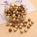 DIY 8mm round wood beads in golden sandalwood finish for jewelry making projects - Milkwood