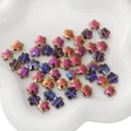 Perle di vetro a forma di fiore con rivestimento AB per creazione di gioielli - Viola / 10mm (10 Pezzi/Confezione)