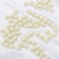 Creamy white 4-10mm imitation pearls with pre-drilled holes for DIY jewelry crafting - 4mm (100pcs/Pack) / Pure White