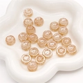 Champagnegoldene Aurora-Blumenperlen mit radialer Textur für DIY-Schmuckherstellung - 14x6mm (10 Stk./Packung) / Champagnergold