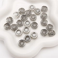 Durchscheinende rauchgraue Glasblumenperlen für DIY-Schmuck und Armbänder - 14x6mm (10 Stk./Packung) / Rauchgrau