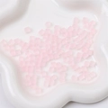 Frosted light pink 5mm cube glass beads for DIY jewelry and mobile chains - Pink