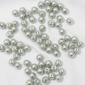 Silver-gray glass imitation pearls, 4-10mm round beads with holes for DIY jewelry - Gray