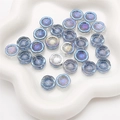 Icy aurora blue-purple gradient glass flower beads for DIY jewelry making sets - 14x6mm (10 Pcs/Pack) / Blue