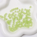 Translucent light green 5mm frosted glass square beads for DIY jewelry making - Grass Green