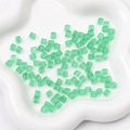 5mm mint green frosted cube glass beads for DIY necklaces and handmade jewelry crafts - Verdant