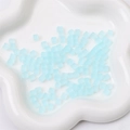 Light blue 5mm frosted glass square sugar beads for DIY bracelets and necklaces - Pale Blue