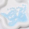 Light blue frosted glass cube beads for DIY jewelry making and phone charms - Sky Blue