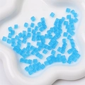 5mm sky blue frosted glass cube beads for DIY jewelry and necklace crafting - Cloud Blue